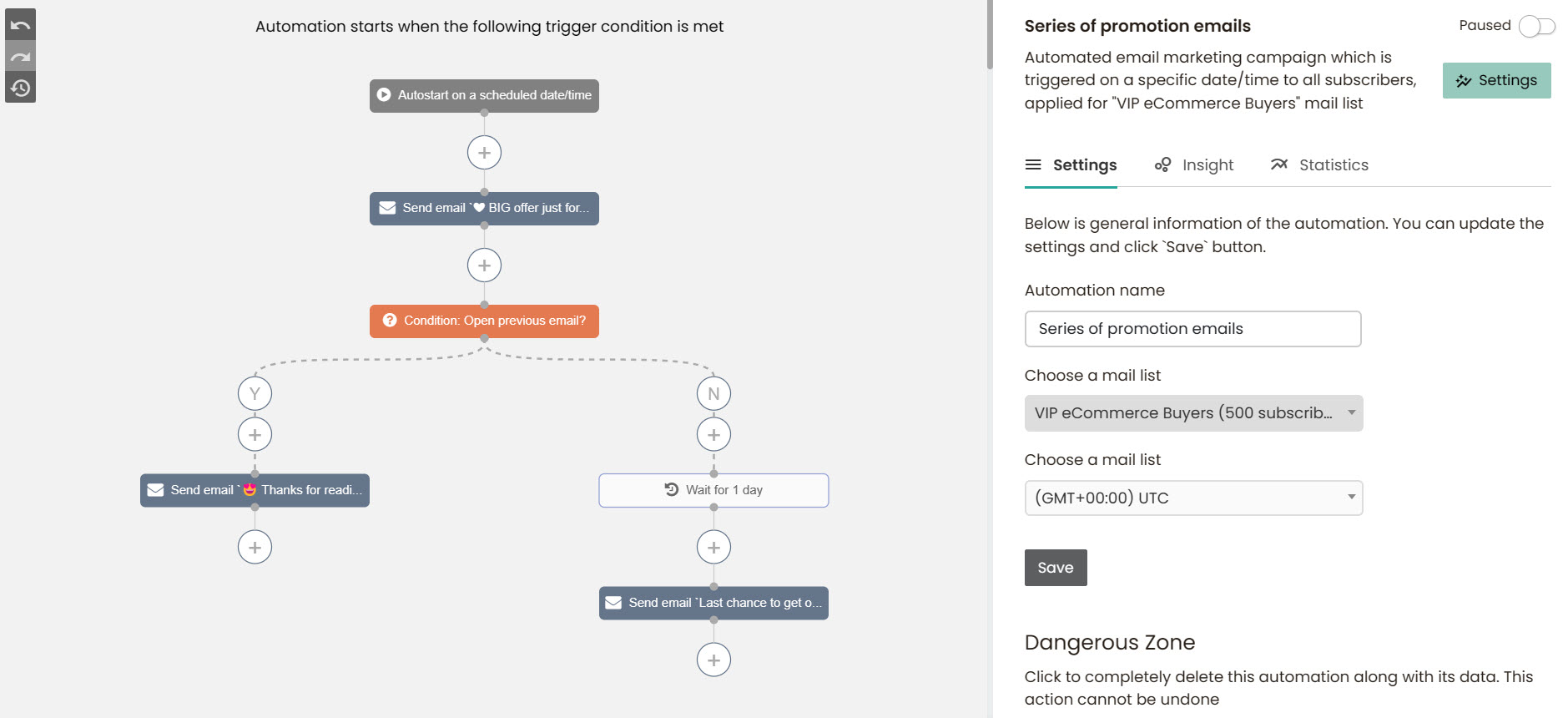 Visual Email Automation Builder