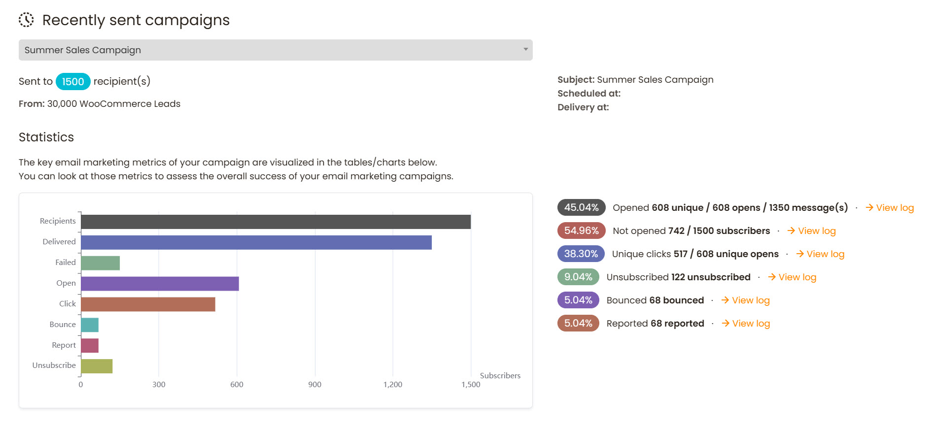 Email Marketing Campaign Statistics